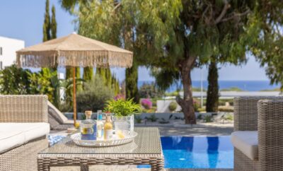 PROTARAS LEOMI SEASIDE VILLA — 3 спальный дом с видом на море в парке Каво Греко